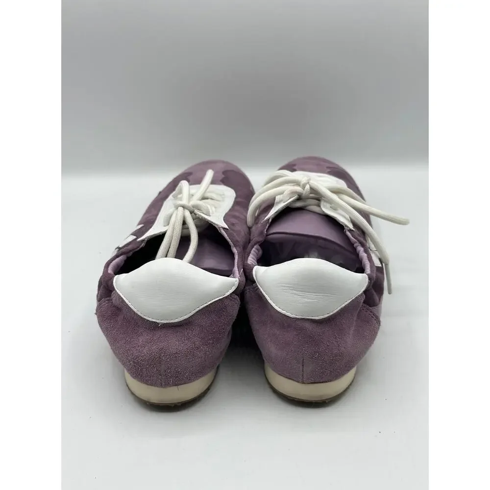 TORY BURCH Tory Lilac Low Top Suede Sneakers Purple Sz 7.5 $269